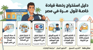 خطوات استخراج رخصة قيادة خاصة أول مره